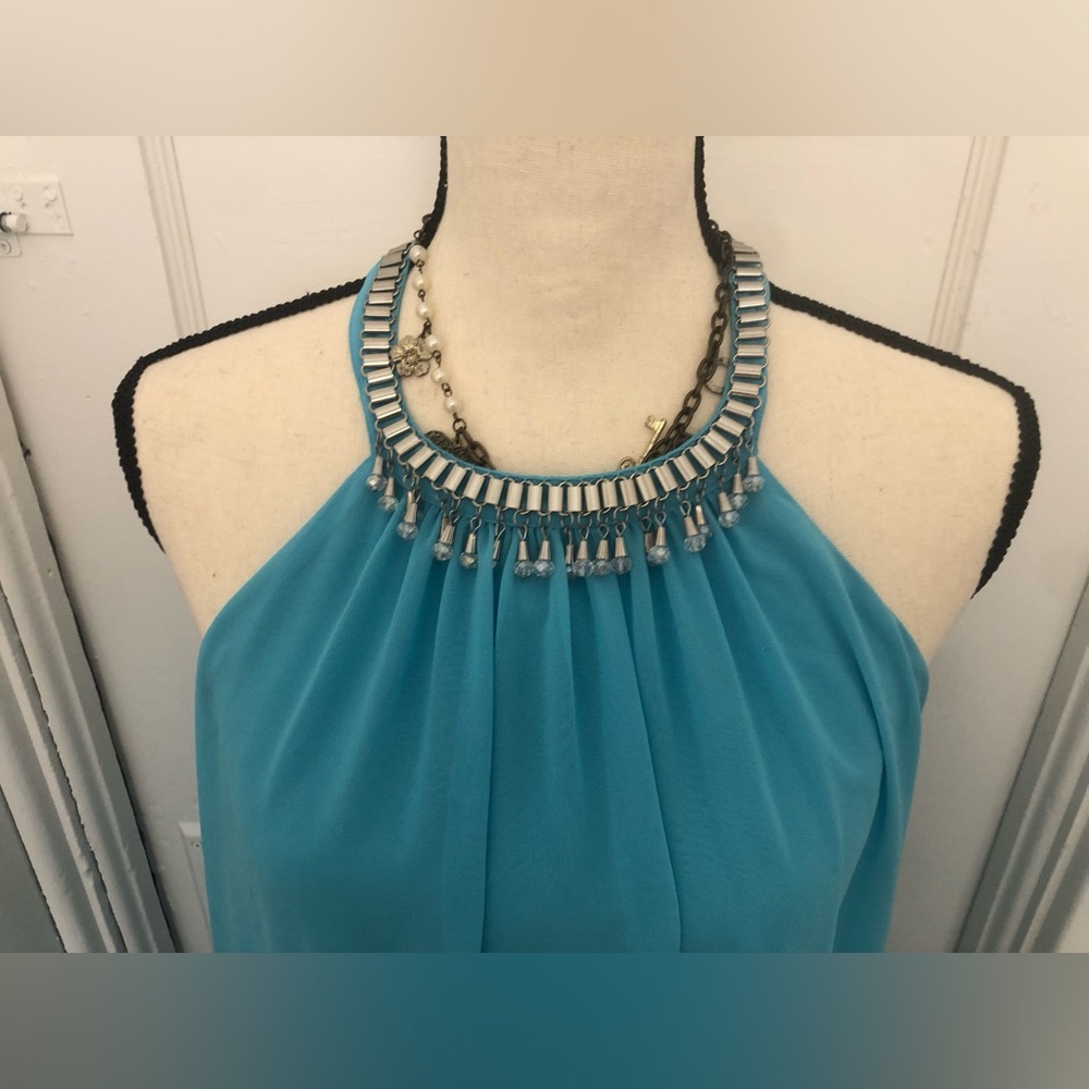 Blue halter formal dress size M